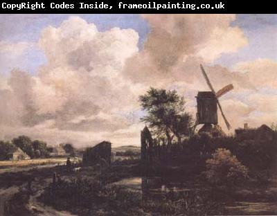 Jacob van Ruisdael Windmill by a Stream (mk25)